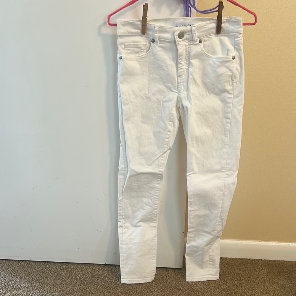 LOFT White Skinny Jeans for Women